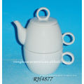 White Ceramic Tall Tea Set